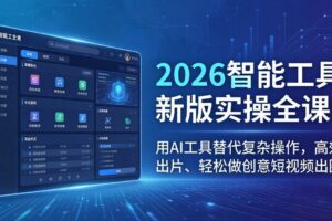(18005期)2026智能工具新版实操全课:用AI工具替代复杂操作,高效出片、轻松做创意短视频出圈