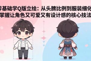 (18036期)零基础学Q版立绘:从头身比例到服装细化,掌握让角色又可爱又有设计感的核心技法