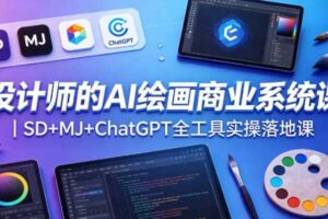 设计师的AI绘画商业系统课|SD+MJ+ChatGPT全工具实操落地课
