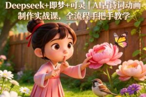 Deepseek+即梦+可灵|AI古诗词动画制作实战课,全流程手把手教学
