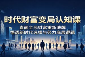 时代财富变局认知课:直面全民财富重新洗牌,悟透新时代选择与努力底层逻辑