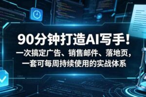 90分钟打造AI写手!一次搞定广告、销售邮件、落地页,一套可每周持续使用的实战体系【原创双语字幕】