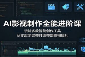 AI影视制作全能进阶课:玩转多款智能创作工具,从零起步完整打造整部影视短片