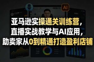 亚马逊实操通关训练营,直播实战教学与AI应用,助卖家从0到精通打造盈利店铺(更新5月23日)