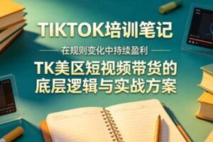 视界跨境TIKTOK4月17培训笔记,在规则变化中持续盈利,TK美区短视频带货的底层逻辑与实战方案【文档】